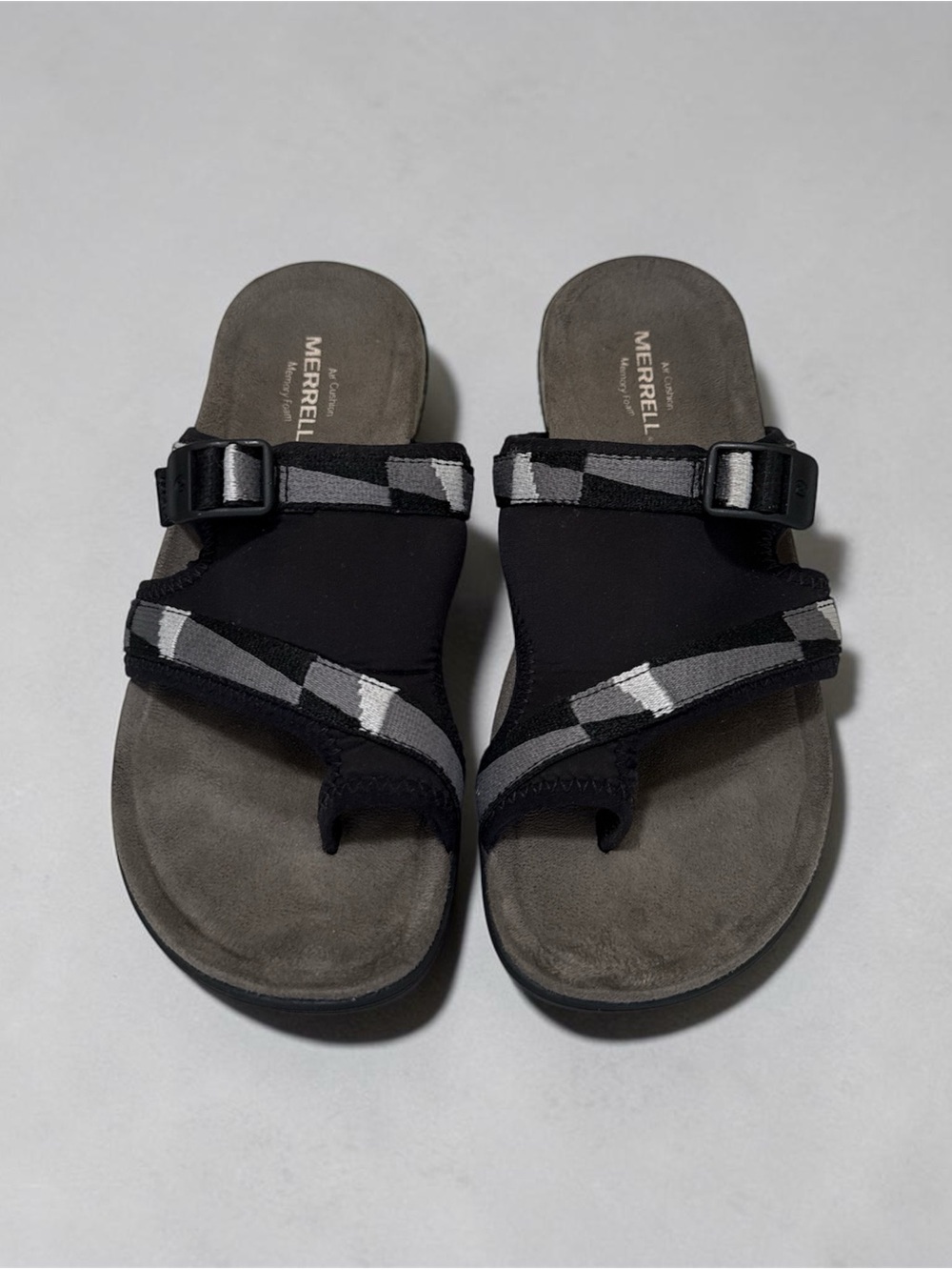 Merrell Womens District 3 Wrap Web Slide Sandals Black Gray